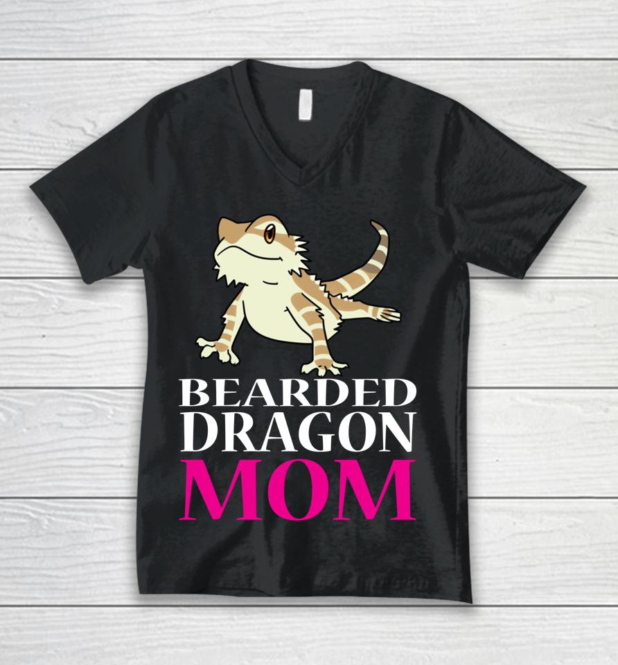 Bearded Dragon Mom Unisex V-Neck T-Shirt