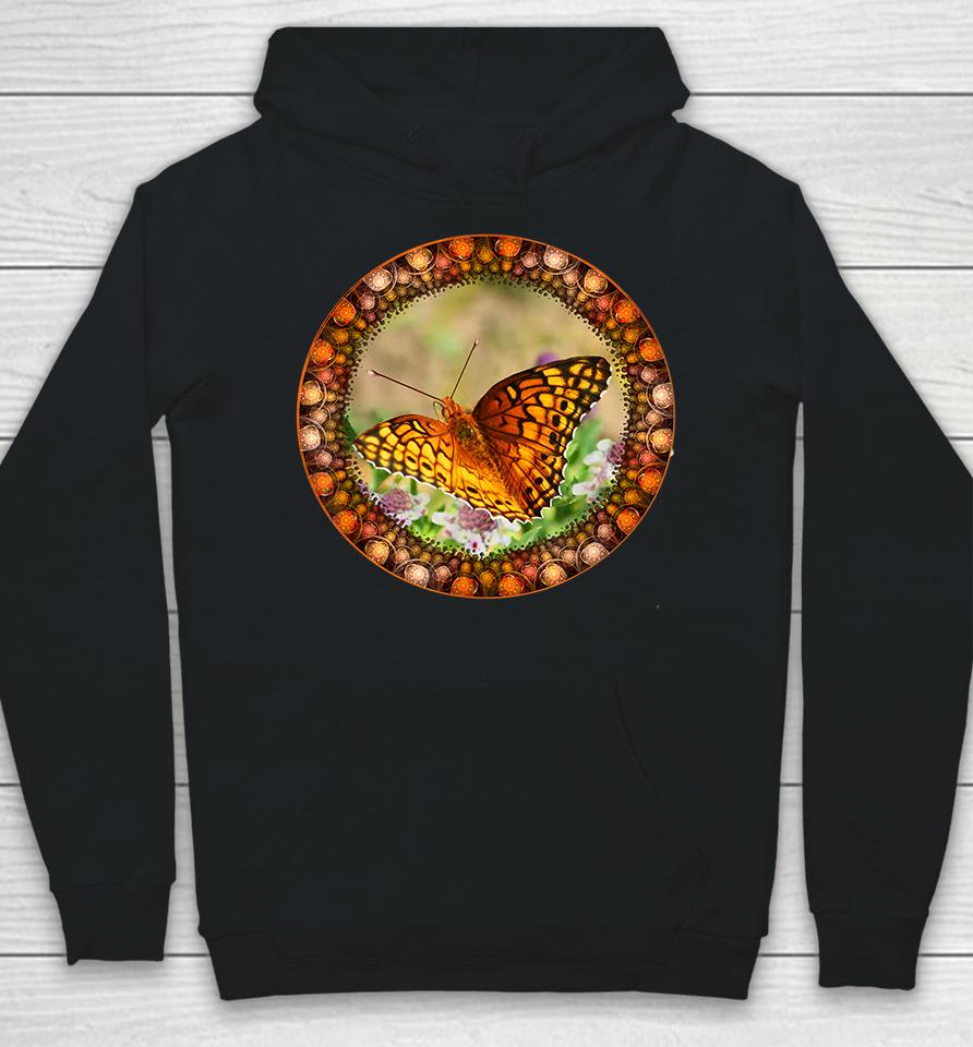 Beautiful Butterfly Among The Flowers Hoodie