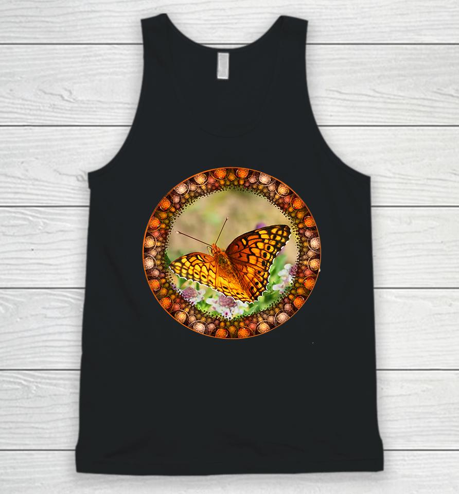 Beautiful Butterfly Among The Flowers Unisex Tank Top