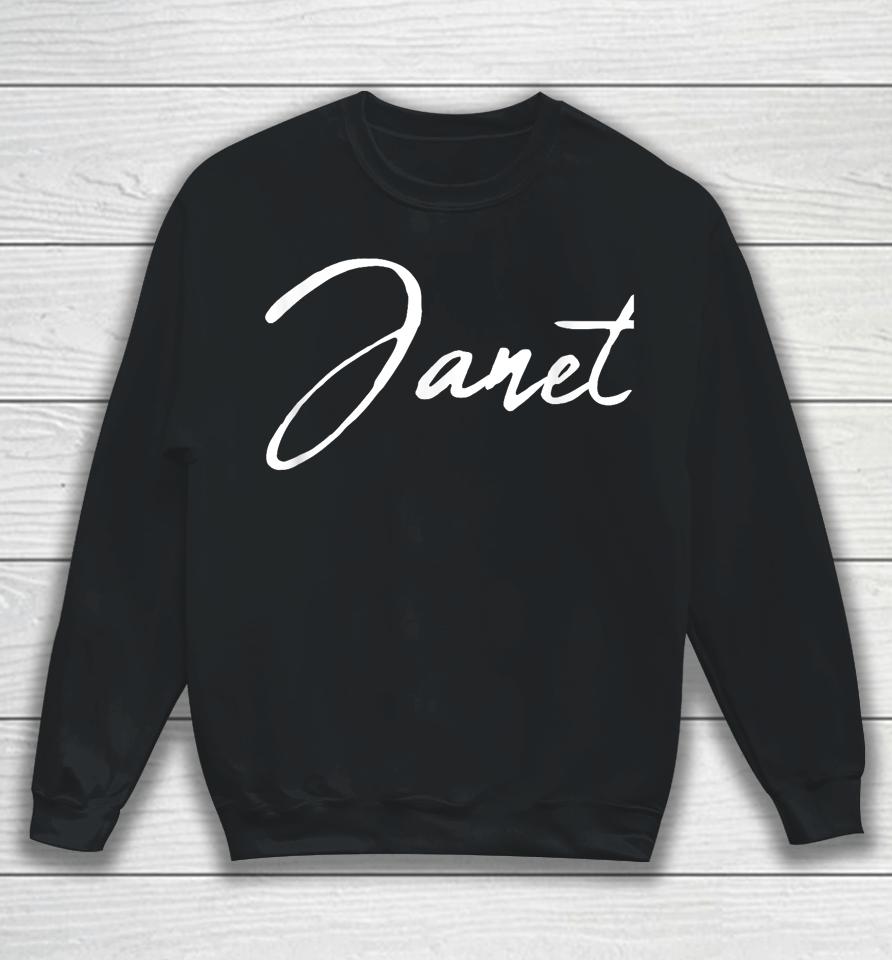 Beautiful Feminine Janet Handwritten Font Sweatshirt