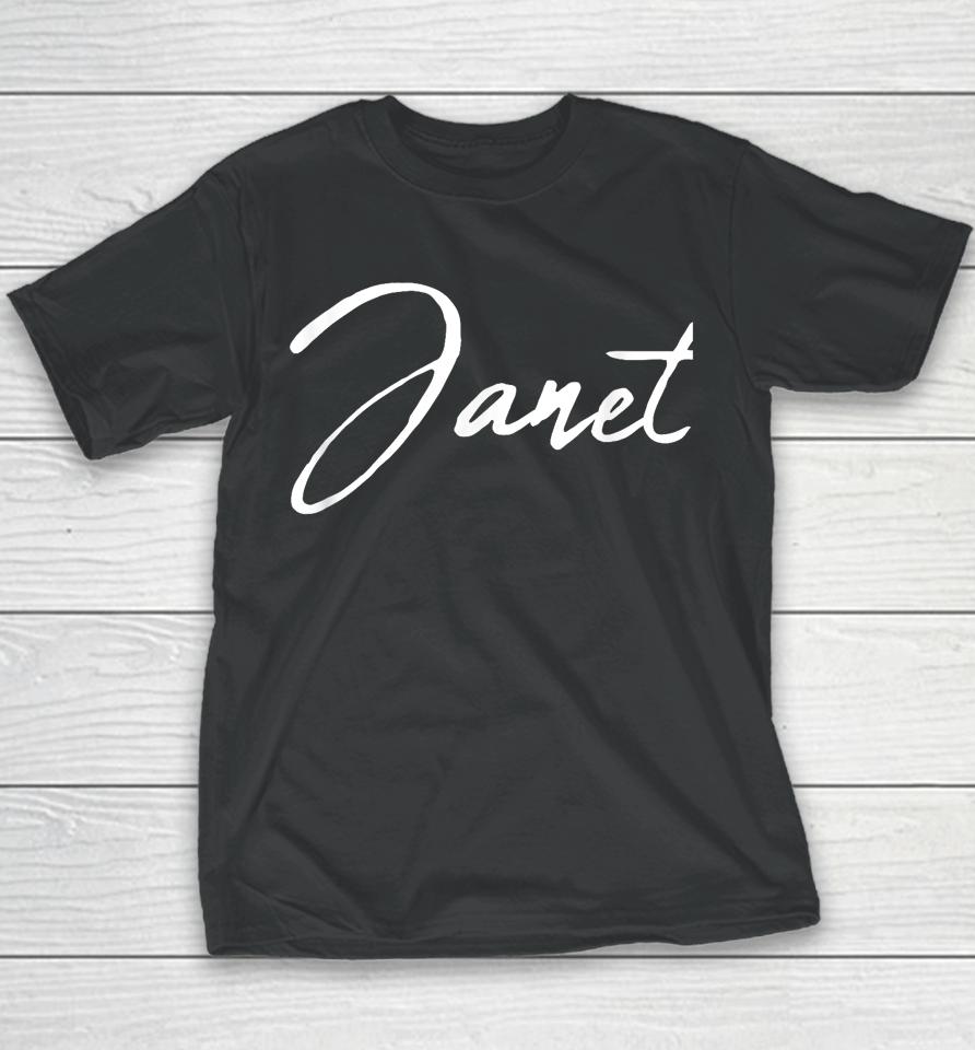 Beautiful Feminine Janet Handwritten Font Youth T-Shirt