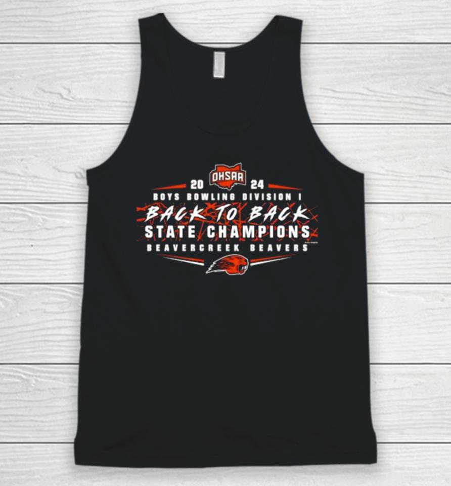 Beavercreek Beavers 2024 Ohsaa Boys Bowling Division I Back To Back State Champions Unisex Tank Top