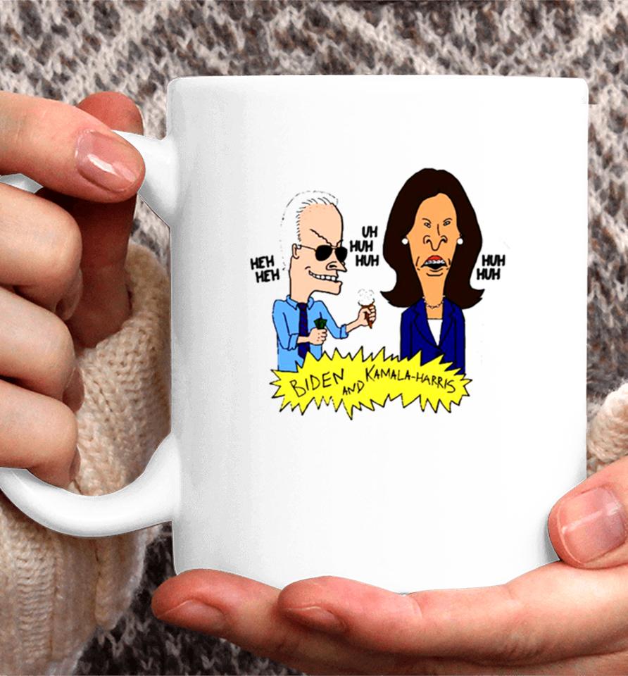 Beavis And Butthead Biden And Kamala Parody Coffee Mug