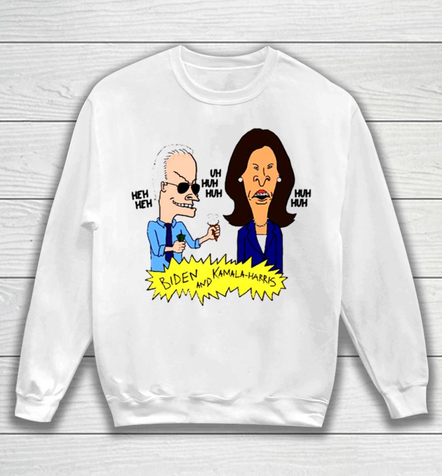 Beavis And Butthead Biden And Kamala Parody Sweatshirt