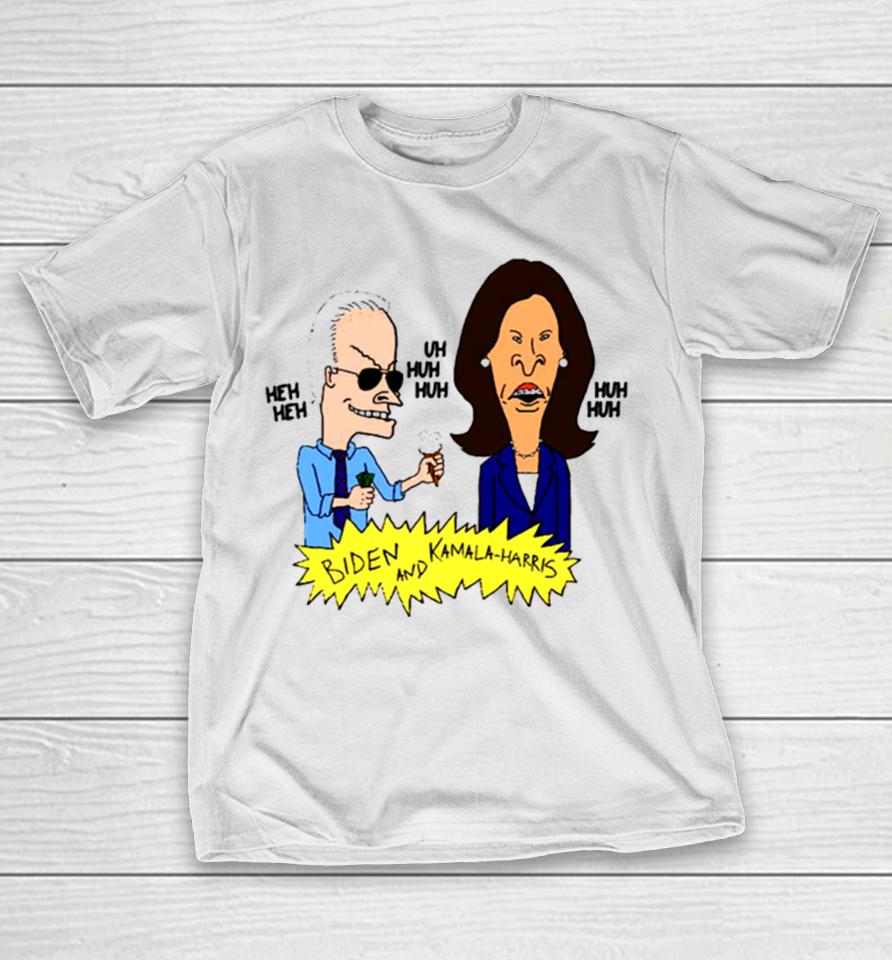 Beavis And Butthead Biden And Kamala Parody T-Shirt