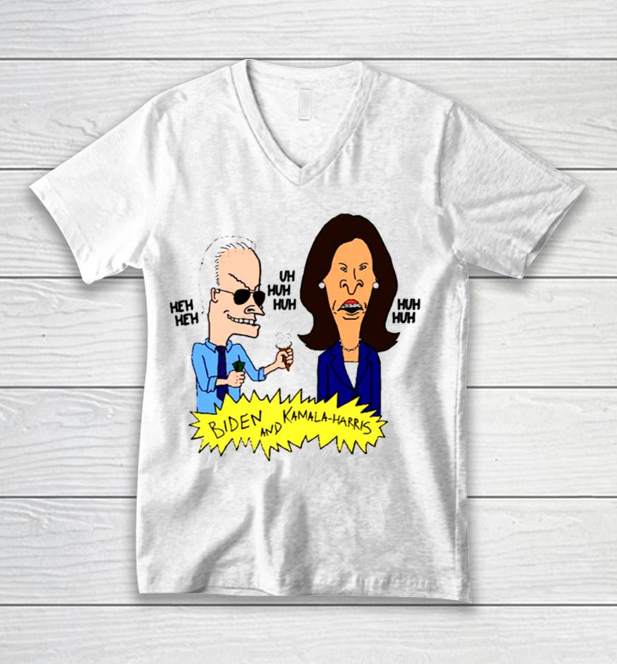 Beavis And Butthead Biden And Kamala Parody Unisex V-Neck T-Shirt