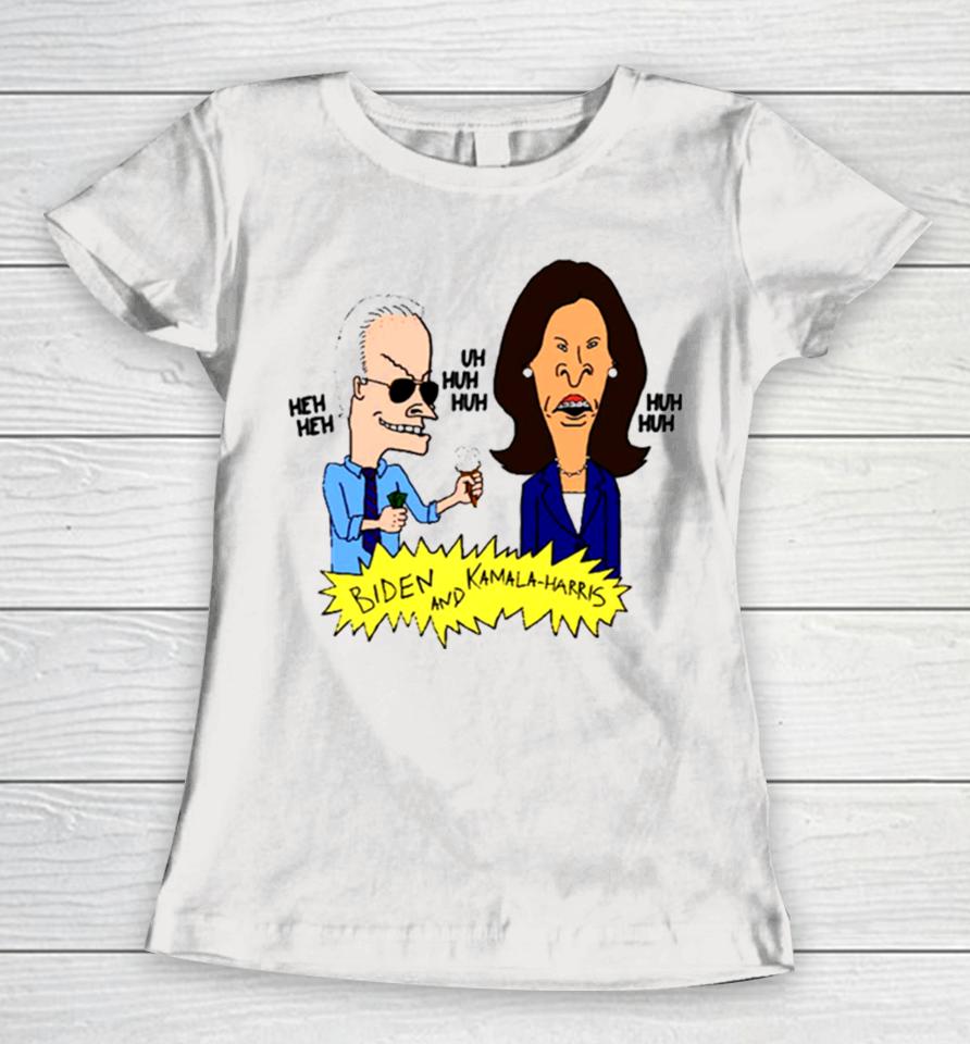 Beavis And Butthead Biden And Kamala Parody Women T-Shirt