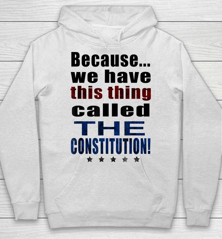 Because We Have This Thing Called The Constitution Pro 2Nd Amendment Hoodie