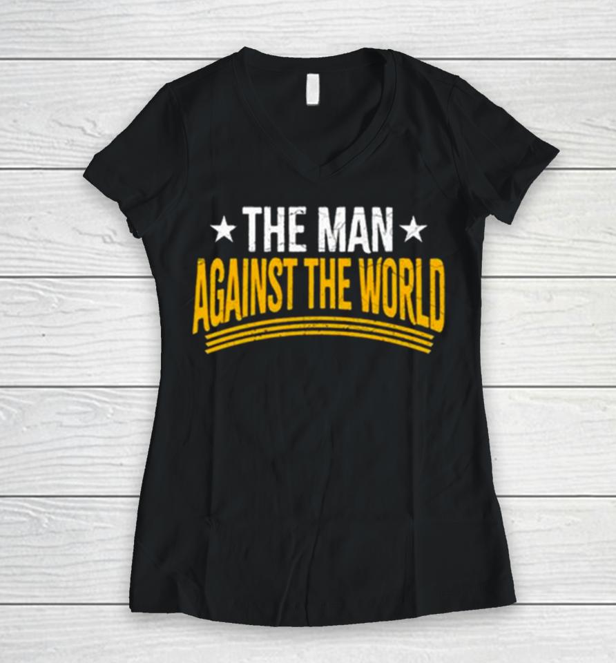 Becky Lynch The Man Against The World Women V-Neck T-Shirt