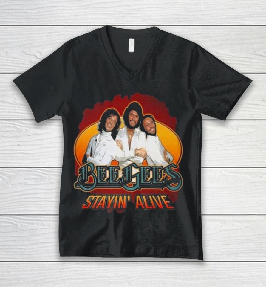 Bee Gees Stayin’ Alive Unisex V-Neck T-Shirt