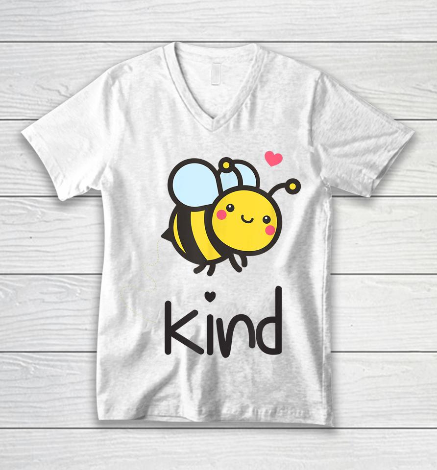 Bee Kind Bumble Bee Anti Bullying Teacher Kindness Matters Unisex V-Neck T-Shirt