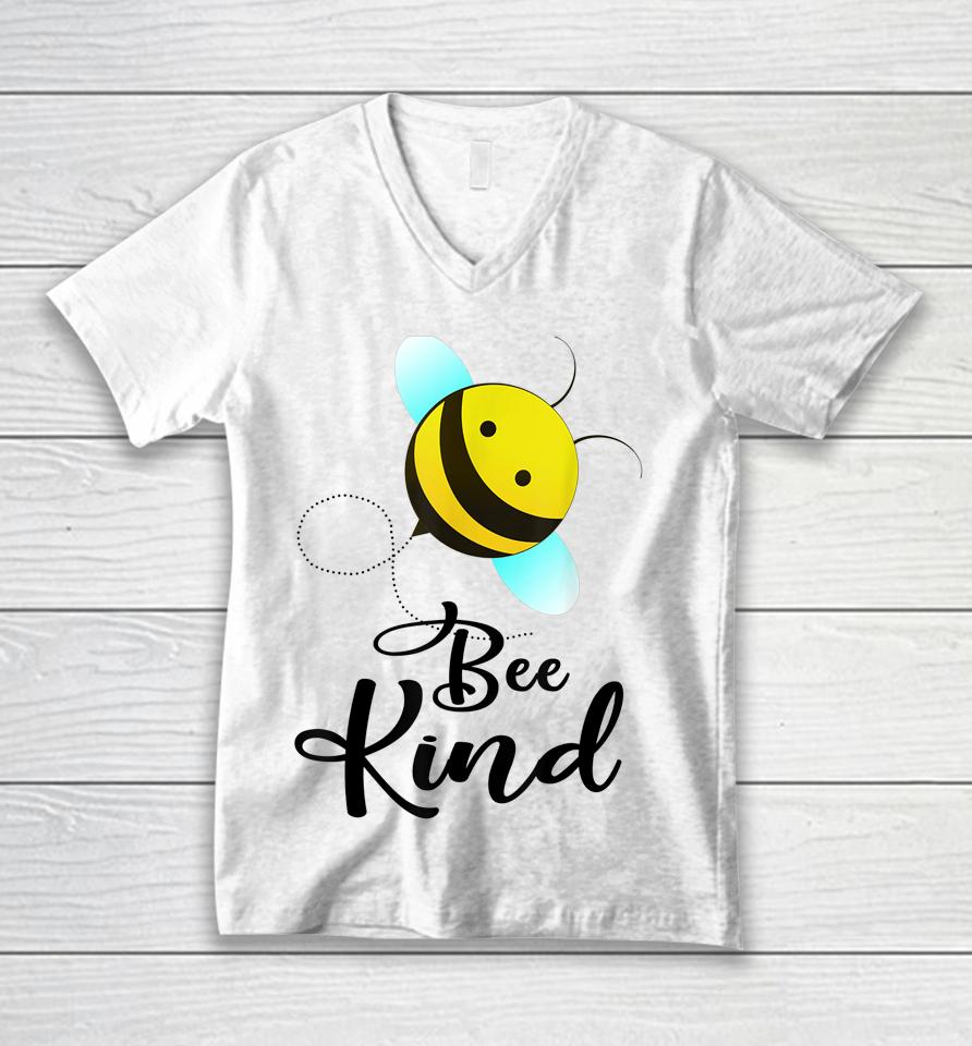 Bee Kind Bumble Bee Kindness Unisex V-Neck T-Shirt