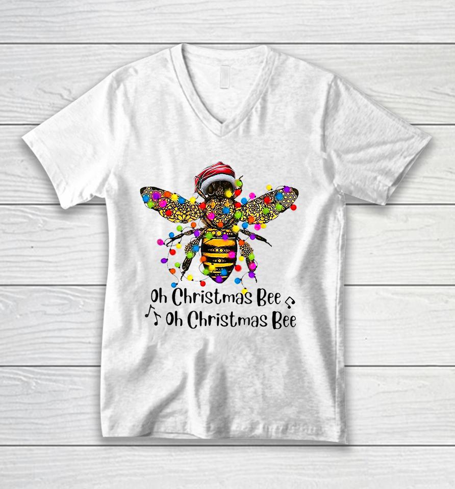 Bee Santa Oh Christmas Bee Oh Christmas Bee Unisex V-Neck T-Shirt