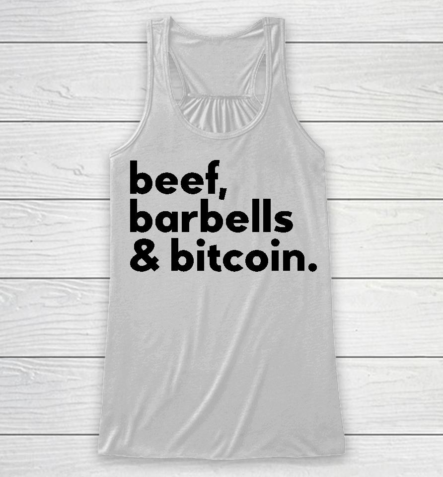 Beef Barbells &Amp; Bitcoin Racerback Tank