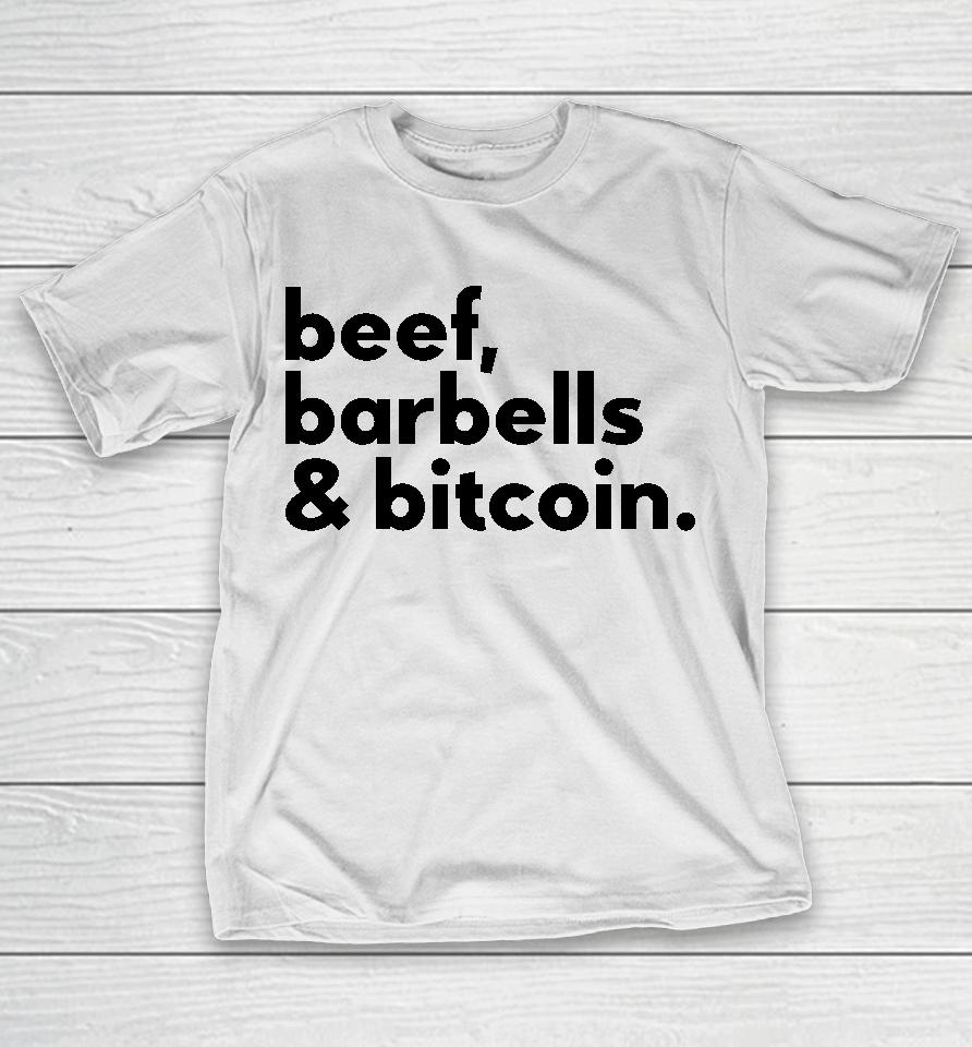 Beef Barbells &Amp; Bitcoin T-Shirt