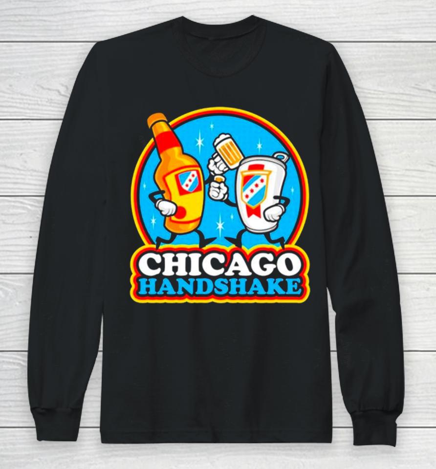 Beer Chicago Handshake Long Sleeve T-Shirt