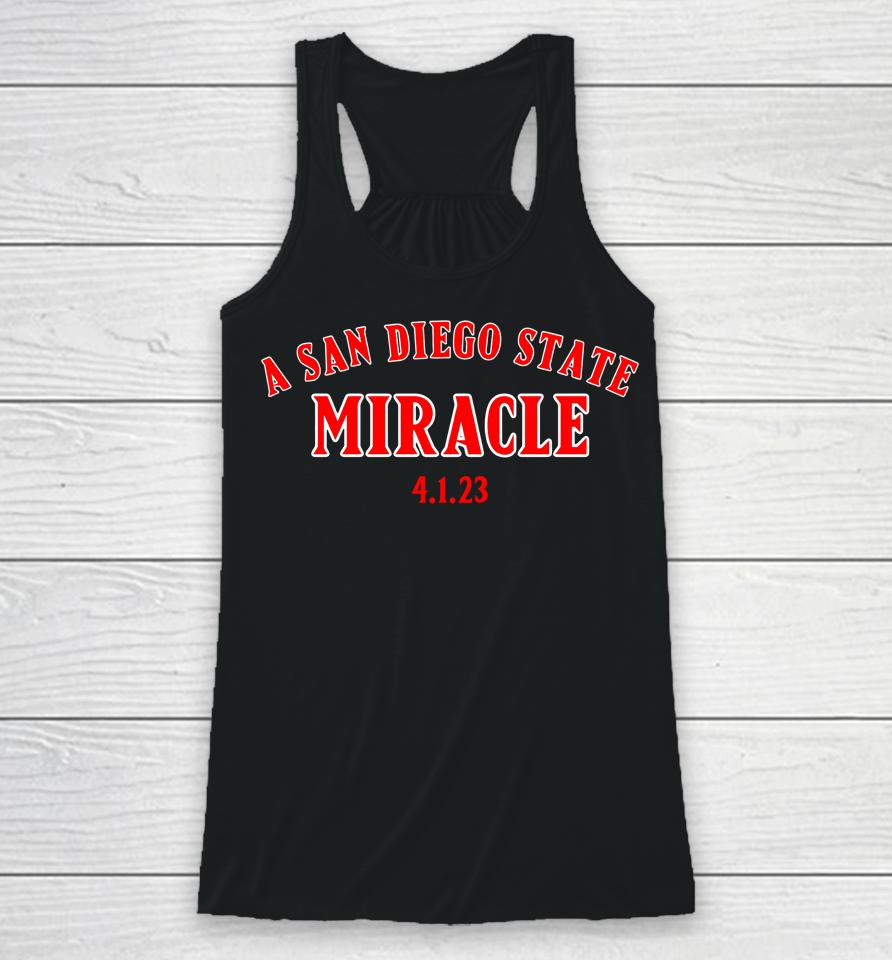 Ben And Woods Merch A San Diego State Miracle Racerback Tank