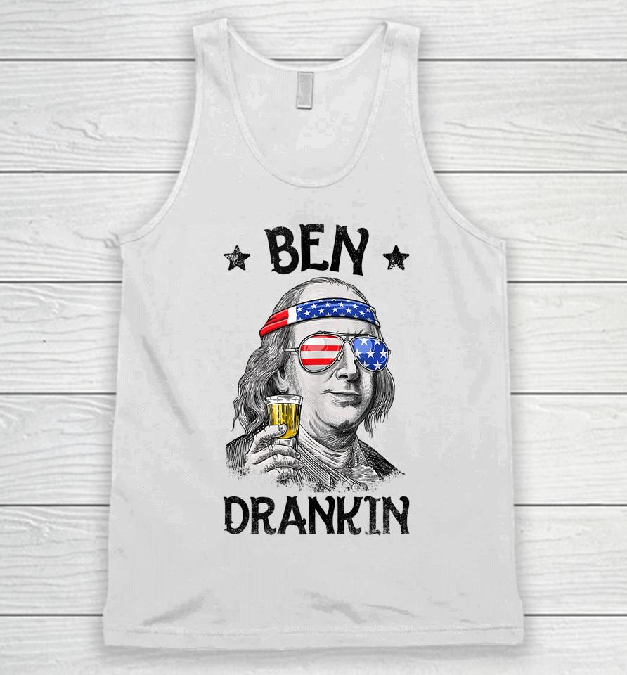Ben Drankin 4Th Of July Benjamin Franklin Usa Flag Unisex Tank Top