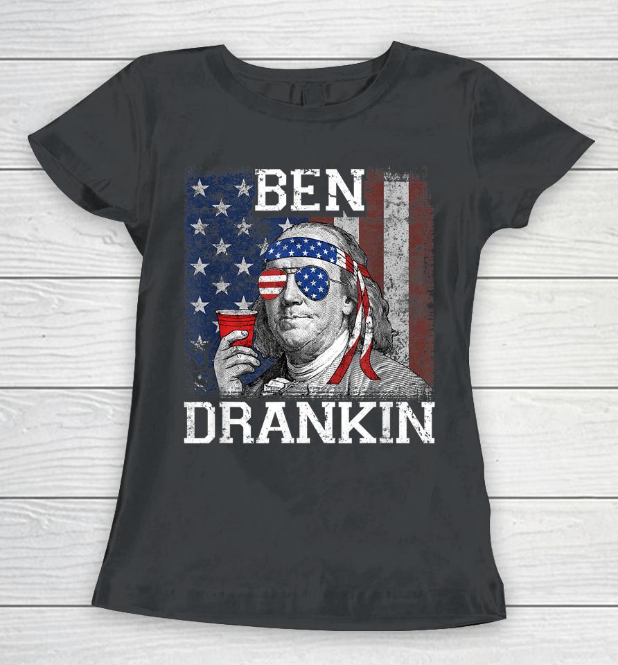 Ben Drankin Beer 4Th Of July Funny Patriotic Usa Women T-Shirt
