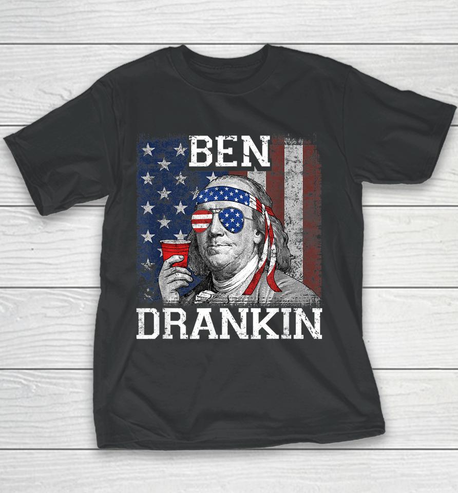 Ben Drankin Beer 4Th Of July Funny Patriotic Usa Youth T-Shirt