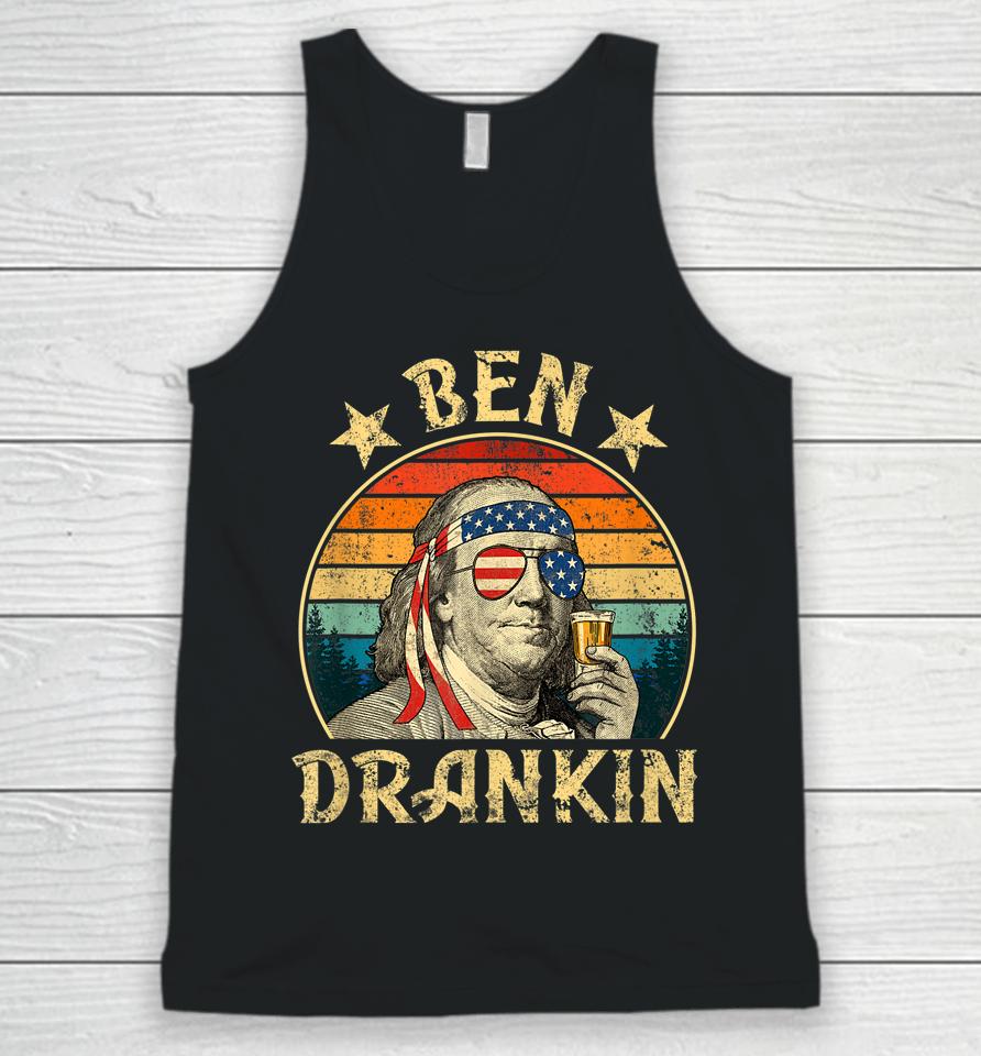 Ben Drankin Funny 4Th Of July Vintage Retro Unisex Tank Top