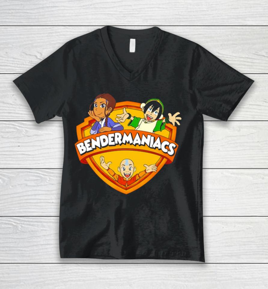 Bendermaniacs The Last Airbender In The Style Of Animaniacs Unisex V-Neck T-Shirt