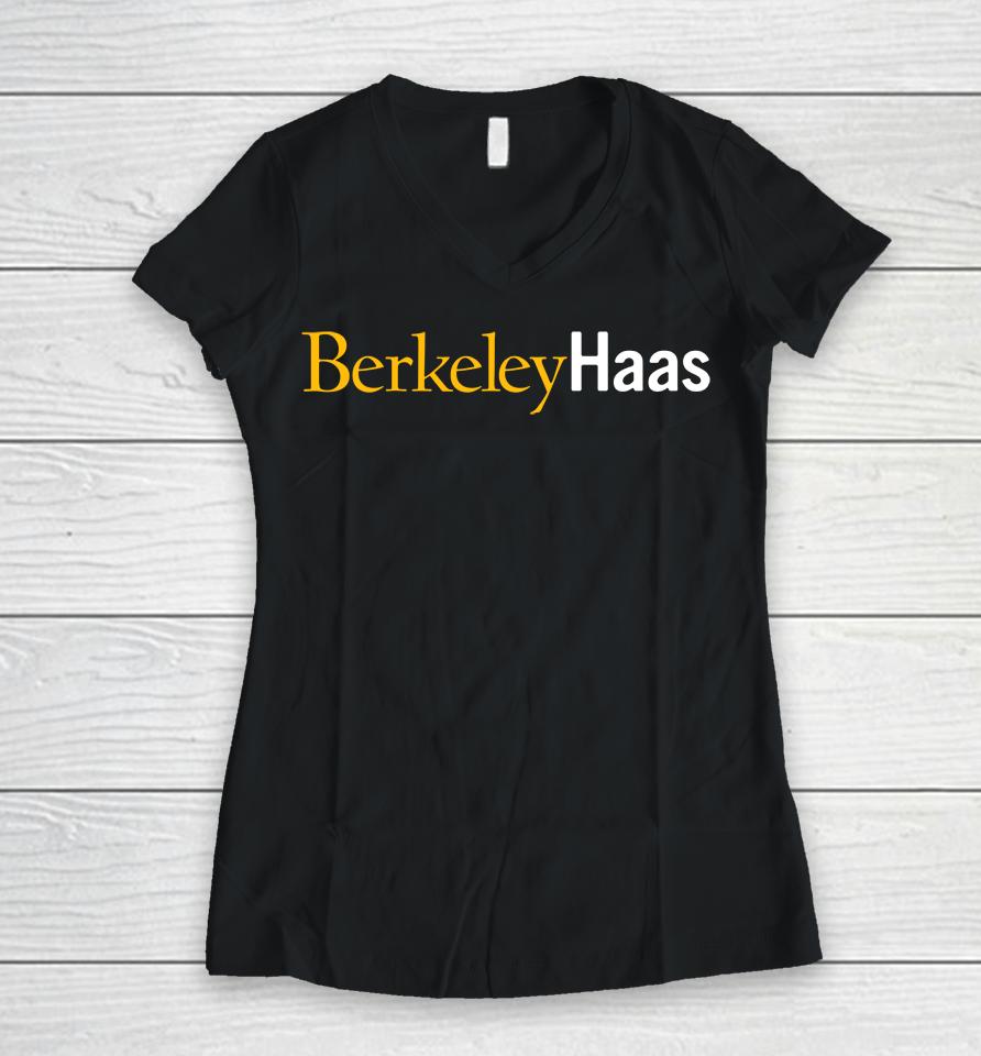 Berkeleyhaas Logo Women V-Neck T-Shirt