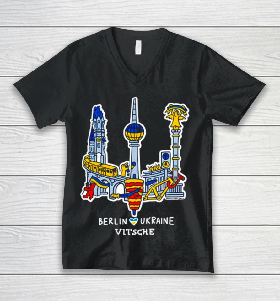 Berlin Ukraine Vitsche City Unisex V-Neck T-Shirt