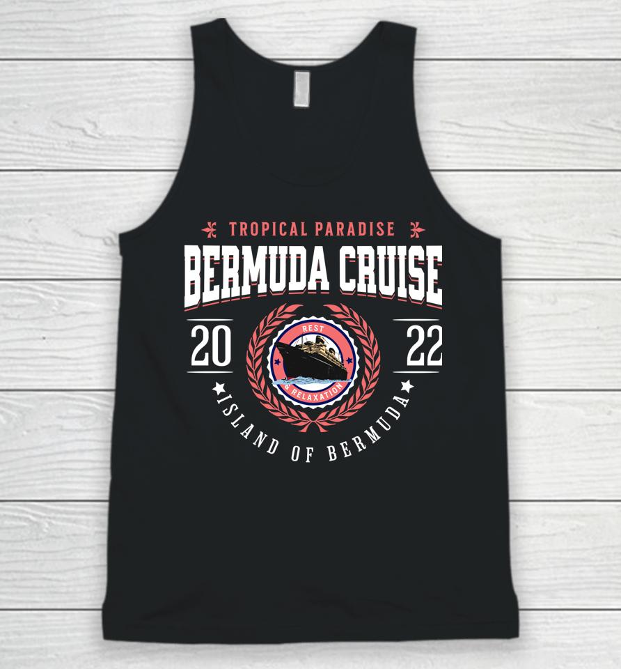 Bermuda Cruise 2022 Classic Crest Souvenir Tourist Unisex Tank Top