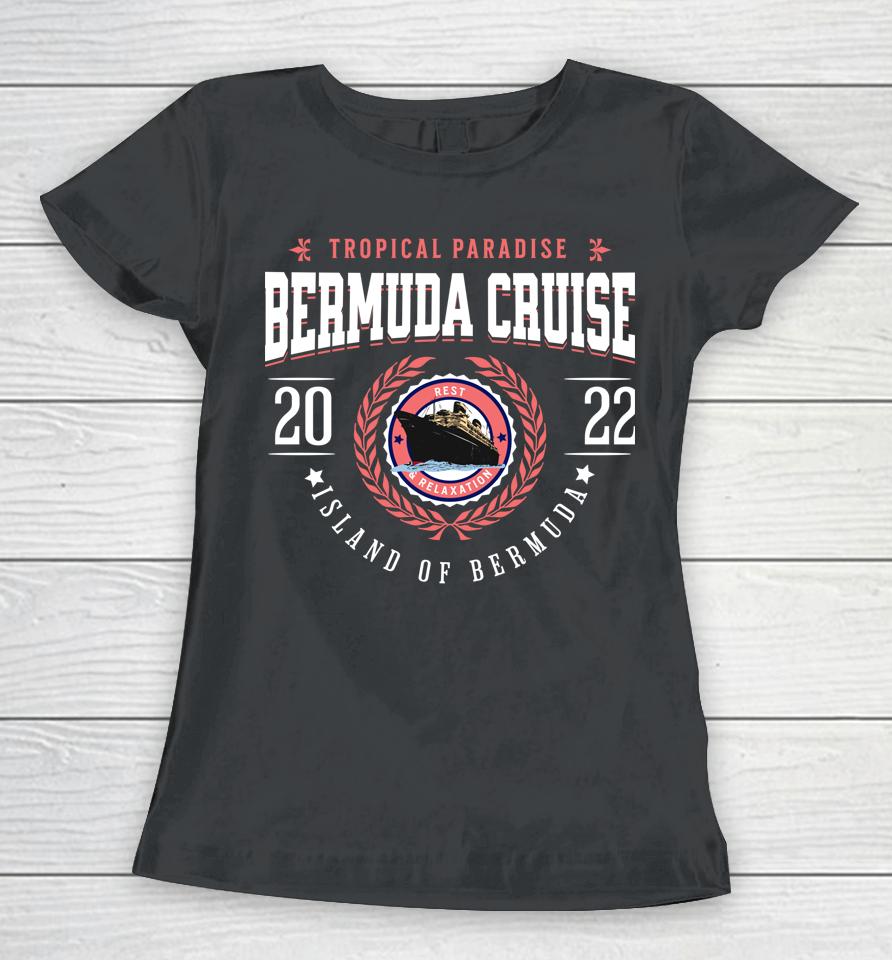 Bermuda Cruise 2022 Classic Crest Souvenir Tourist Women T-Shirt