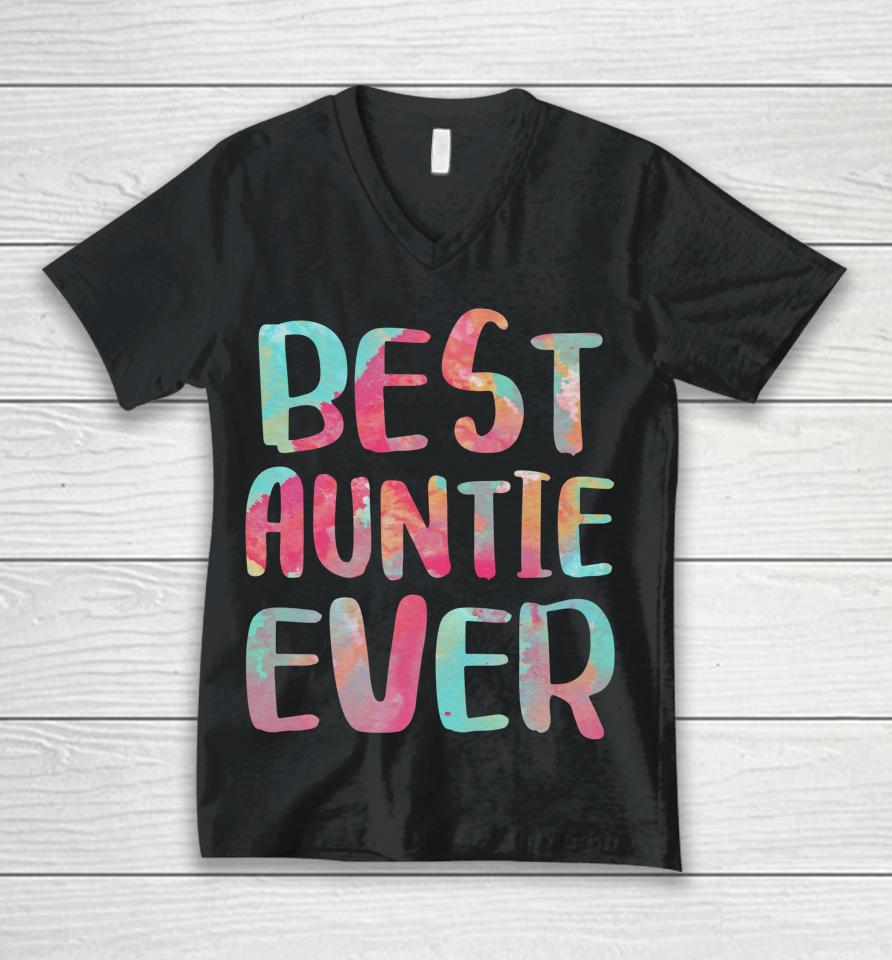 Best Auntie Ever Mother's Day Gift Unisex V-Neck T-Shirt