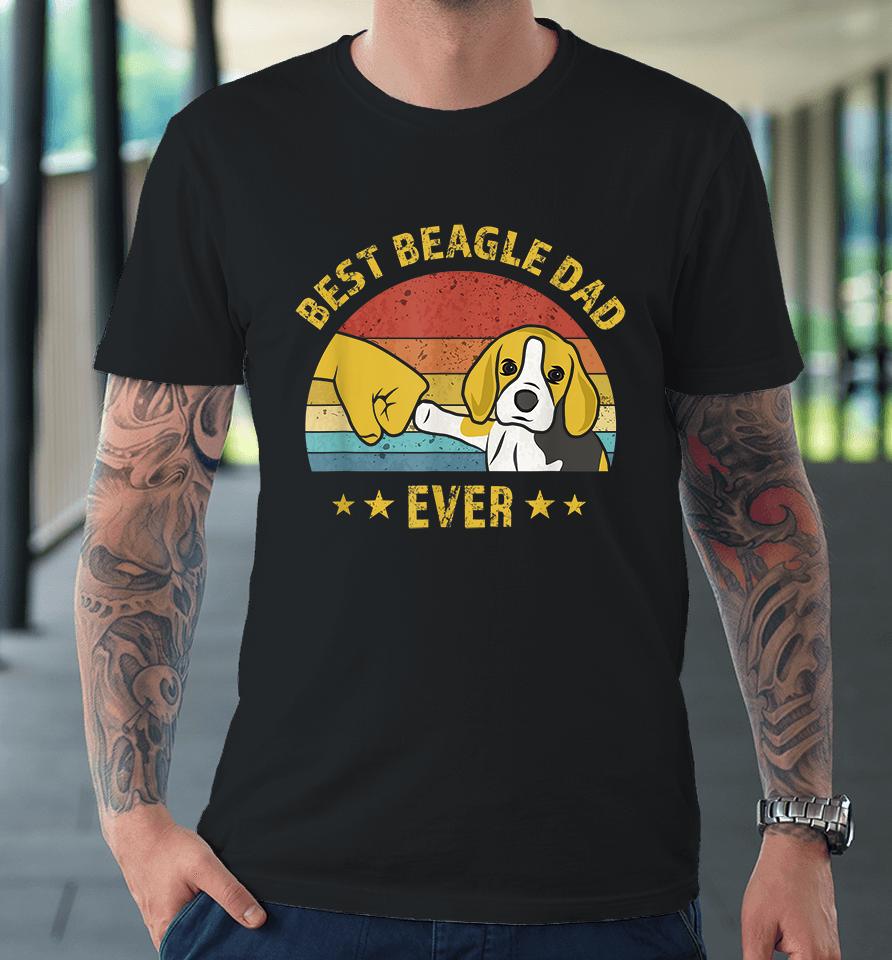Best Beagle Dad Ever Retro Vintage Premium T-Shirt