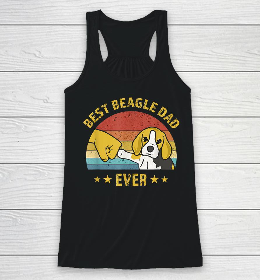 Best Beagle Dad Ever Retro Vintage Racerback Tank