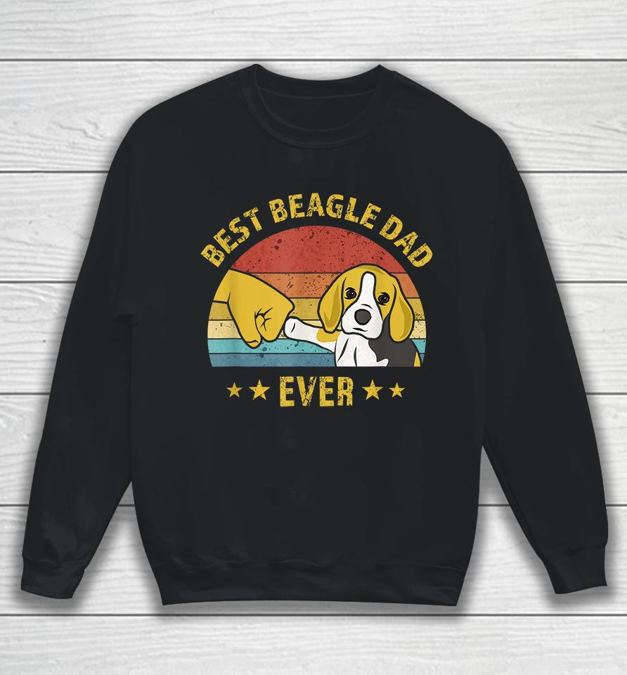 Best Beagle Dad Ever Retro Vintage Sweatshirt
