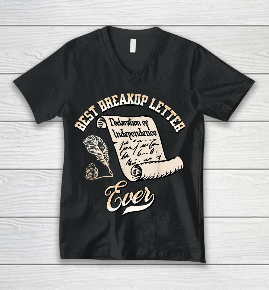 Best Breakup Letter Ever History 4Th Of July Unisex V-Neck T-Shirt