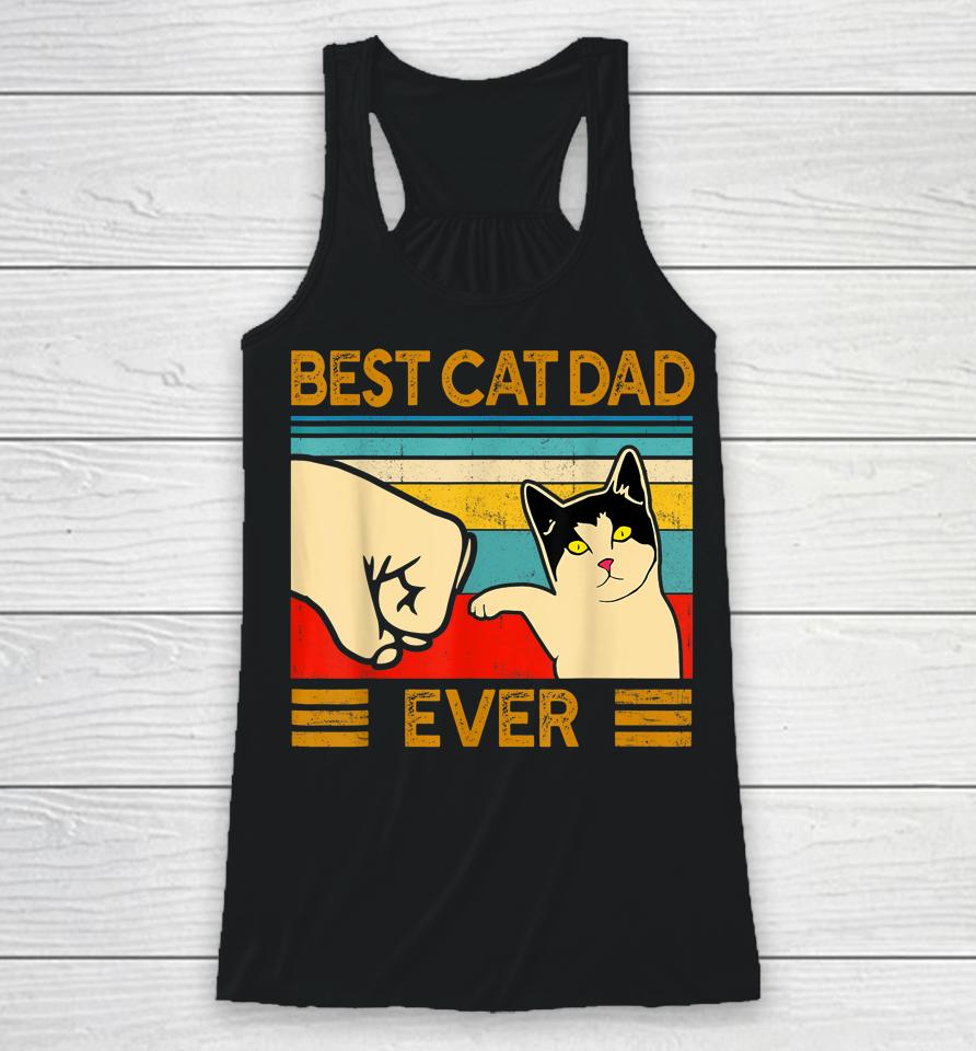 Best Cat Dad Ever Funny Cat Daddy Father Day Gift Racerback Tank