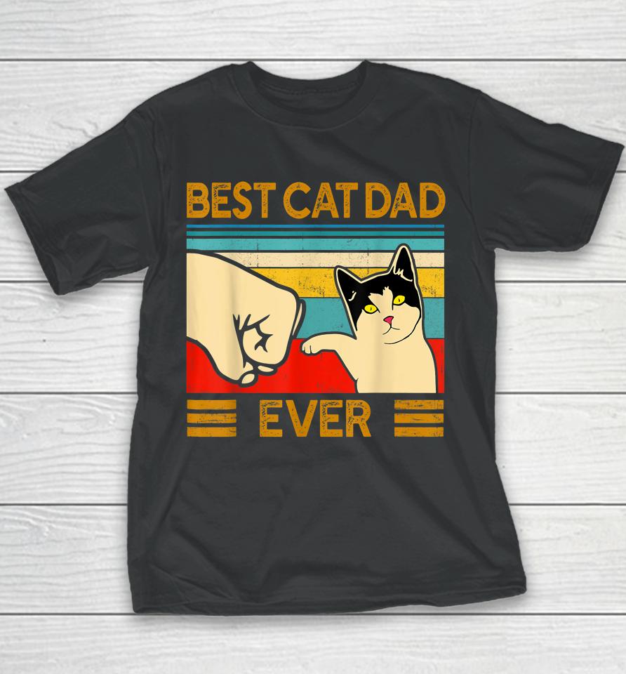 Best Cat Dad Ever Funny Cat Daddy Father Day Gift Youth T-Shirt