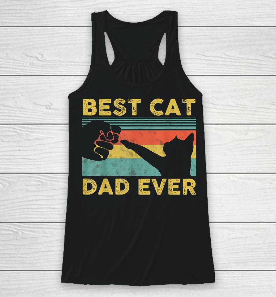 Best Cat Dad Ever Funny Cat Daddy Father's Day Racerback Tank