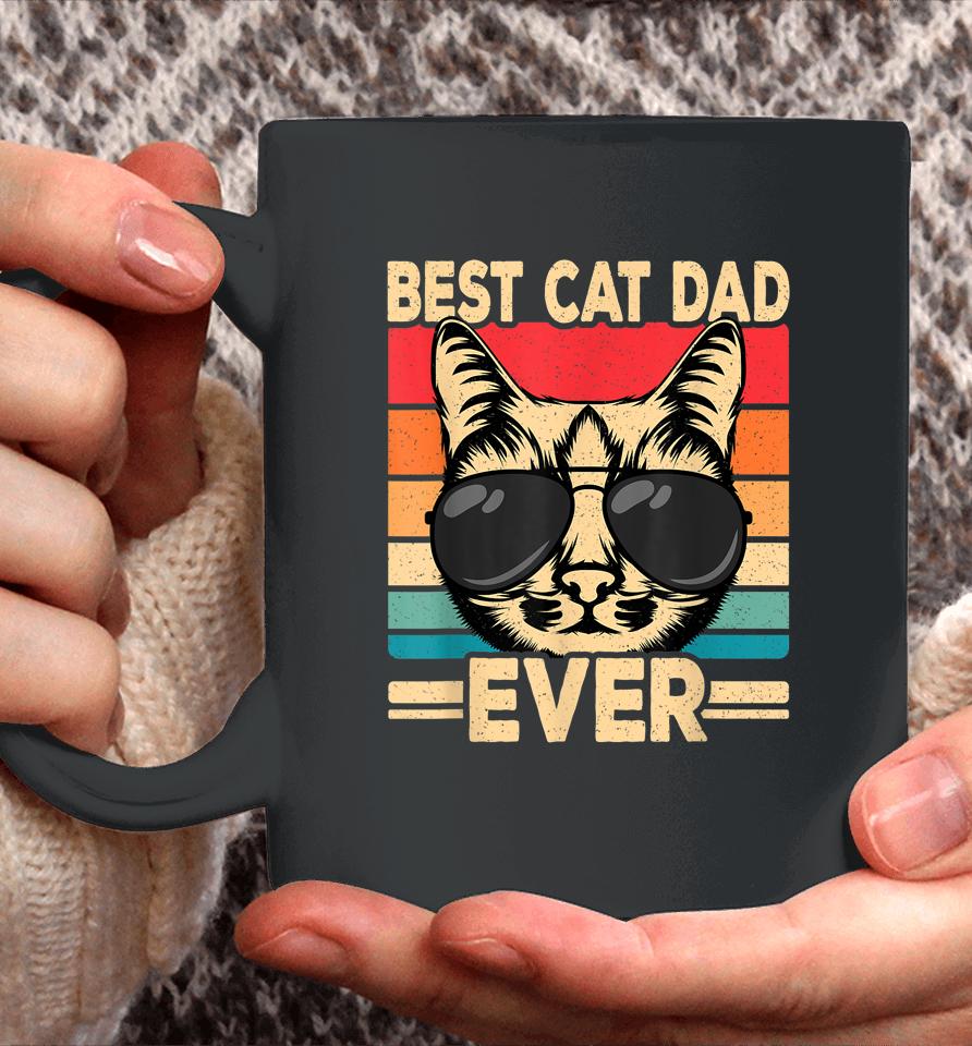 Best Cat Dad Ever Funny Cat Lover Retro Cat Coffee Mug
