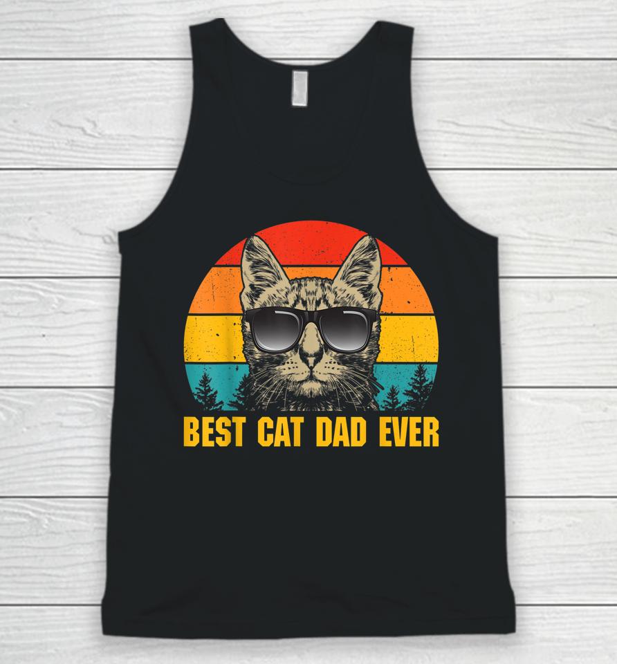 Best Cat Dad Ever Tshirt For Dad On Father's Day Cat Daddy Unisex Tank Top