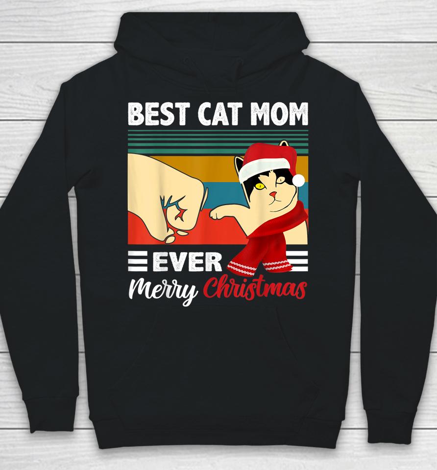 Best Cat Mom Funny Ever Vintage Cats Lover Christmas Hoodie