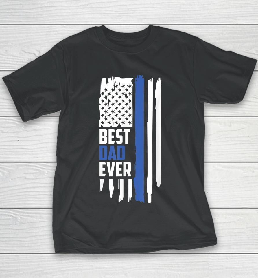 Best Dad Ever American Flag Youth T-Shirt