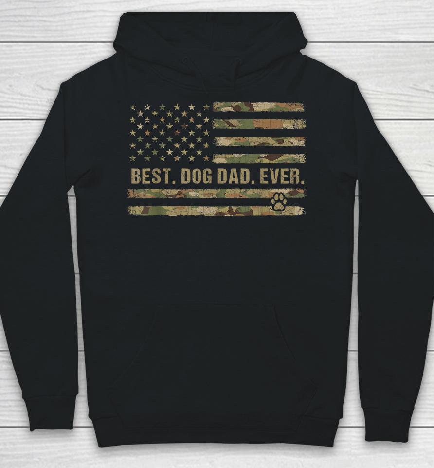 Best Dog Dad Ever American Flag Father's Day Camouflage Hoodie