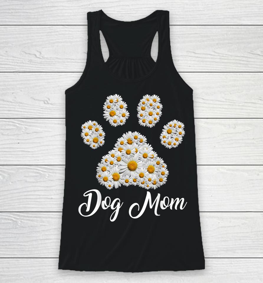 Best Dog Mom Ever Daisy Dog Paw Mother's Day Racerback Tank