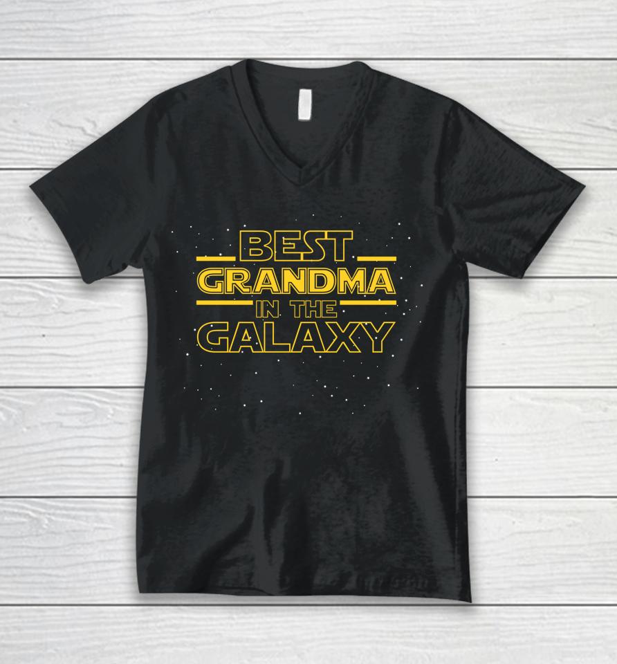 Best Grandma In The Galaxy Grandmother Unisex V-Neck T-Shirt