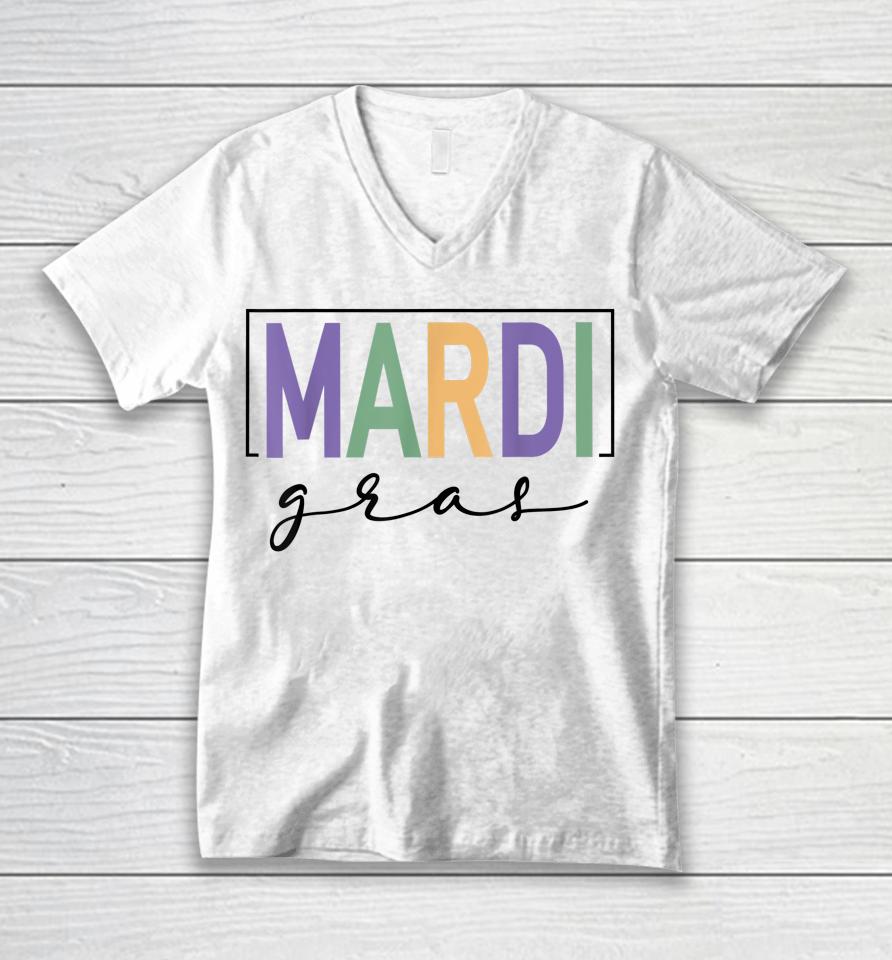 Best Mardi Gras Unisex V-Neck T-Shirt