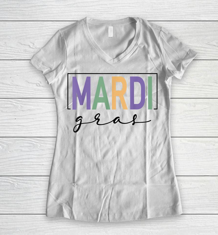 Best Mardi Gras Women V-Neck T-Shirt