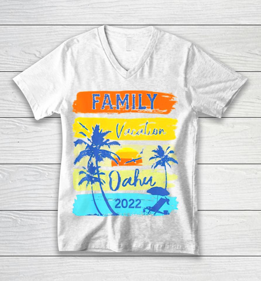 Best Oahu Hawaii Hawaiian Vacation 2022 Unisex V-Neck T-Shirt