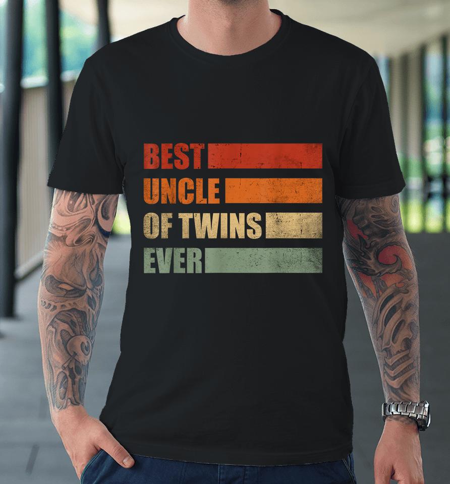 Best Uncle Of Twins Pregnancy Announcement Premium T-Shirt