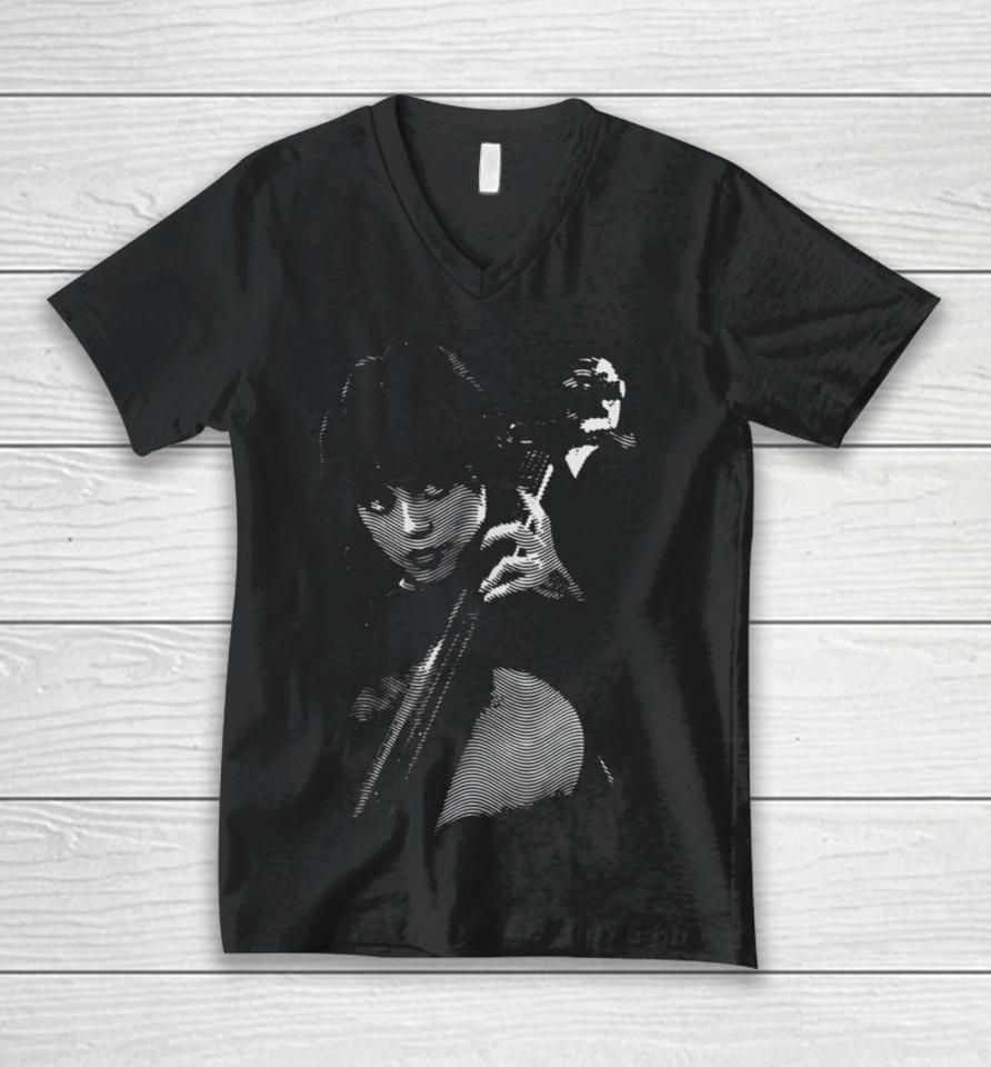 Best Wednesday Addams Cello Unisex V-Neck T-Shirt